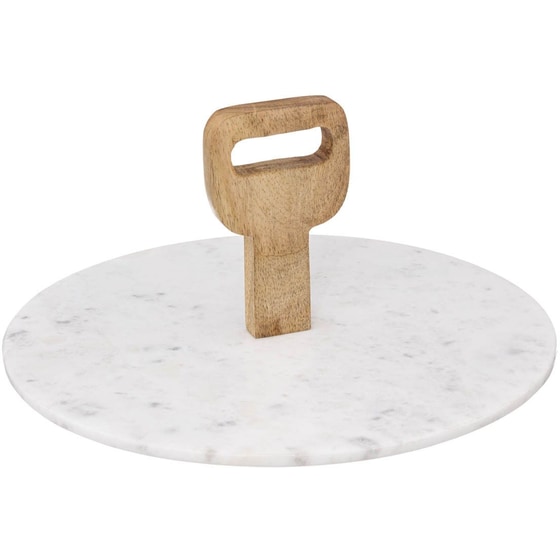 Πλατώ Σερβιρίσματος Spitishop Μαρμάρινο Φ30x14 cm - Λευκό image 0