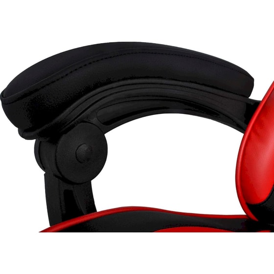 Καρέκλα Gaming Malatec 8979 με Υποπόδιο από Οικολογικό Δέρμα - Μαύρη/Κόκκινη image 5