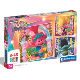 Παιδικό Παζλ Supercolor Trolls Clementoni (3X48 Κομμάτια)