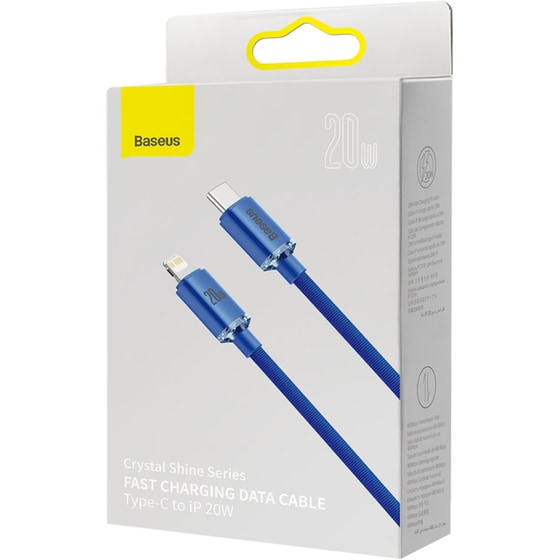 Καλώδιο δεδομένων Baseus Crystal Shine Series Usb-C to Lightning 20W 1.2m - Blue image 4