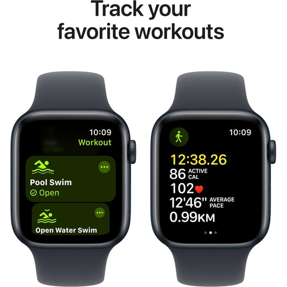 Apple Watch SE GPS + Cellular 44mm Midnight Aluminum Case with Midnight Sport Band - M/L image 5