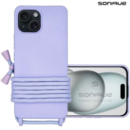 Θήκη  Apple iPhone 15 - Sonique Με Κορδόνι Carryhang - Λιλά