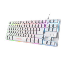 Trus Gxt833w Thado Gaming Μηχανικό Μεμβράνης Εσνύρματο Πληκτρολόγιο Tenkeyless με Μεμράνης Διακόπτες και RGB φωτισμό (US) - Λευκό
