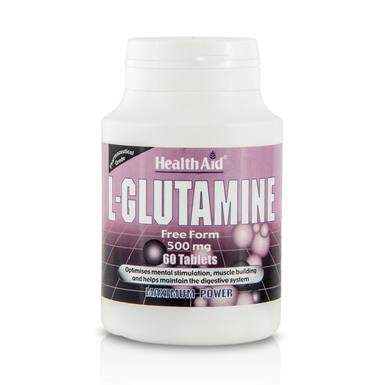 Αμινοξύ Health Aid L-glutamine 500mg - 60 ταμπλέτες image 0
