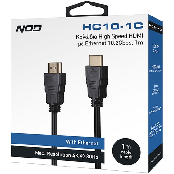 NOD Καλώδιο HDMI 141-0228 1x HDMI Male σε 1x HDMI Male 1 m Μαύρο image 2