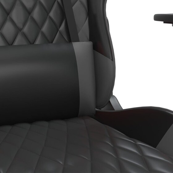 Καρέκλα Gaming VIDAXL 3143768 με Υποπόδιο από Τεχνητό Δέρμα - Μαύρο image 6