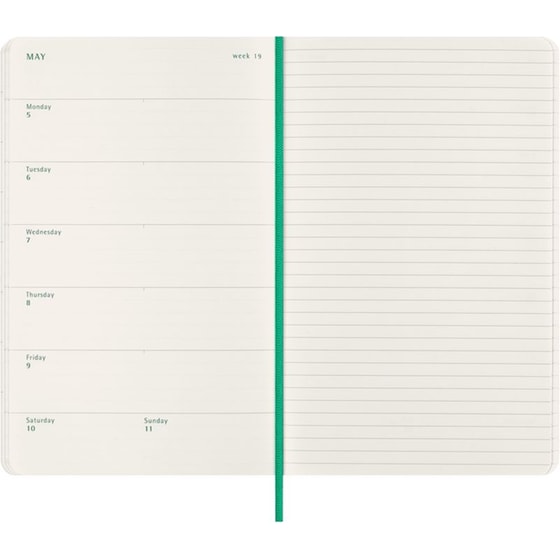 Ημερολόγιο Εβδομαδιαίο Moleskine 2025 12M Mamba Green Soft image 4