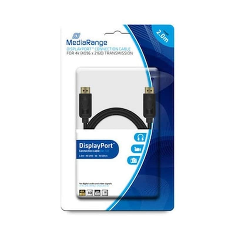 MEDIARANGE Καλώδιο MediaRange MRCS159 DisplayPort Male σε DisplayPort Male - 2m