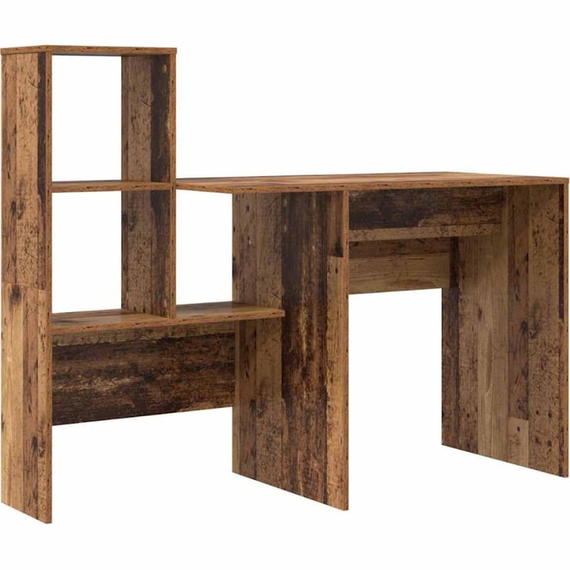 Γραφείο VidaXL από Επεξεργασμένο Ξύλο 131,5x50x106,5 cm - Παλιό Ξύλο