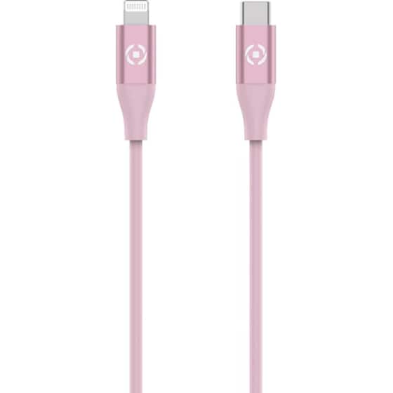 Καλώδιο Φόρτισης Celly USB-C σε Lightning 1.5m - Ροζ image 0