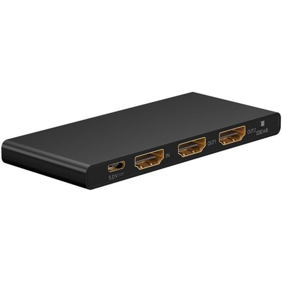 Goobay HDMI Splitter 58481 1-in σε 2-out 4K/60hz - Μαύρο image 0