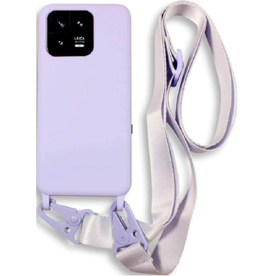 Θήκη Xiaomi 13 - Bodycell Θήκη Σιλικόνης με Λουράκι Λαιμού - Violet image 0