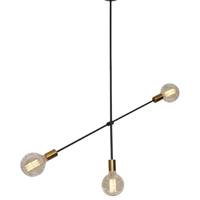 Φωτιστικό Οροφής Τρίφωτο Homelighting Homelighting Cody 77-3536 Μεταλλικό - Μαύρο