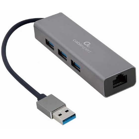 Cablexpert Usb Am Gigabit Network Adapter With 3-port Usb 3.0 Hub image 0