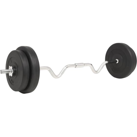 Σετ Στραβόμπαρα Φ25mm 5.4kg VidaXL 91399 120cm με 4 Δίσκους Βαρών 25kg και 2 Κολάρα από Ατσάλι image 1