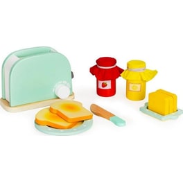 Παιδική Ξύλινη Ecotoys Hm200720 Τοστιέρα Φρυγανιέρα Με 11 Αξεσουάρ - 14x6x10 cm,