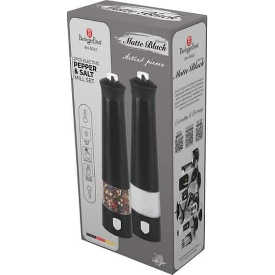 Berlinger Haus Σετ Ηλεκτρικοί Μύλοι με Κεραμικό Μύλο Matt Black Collection image 1