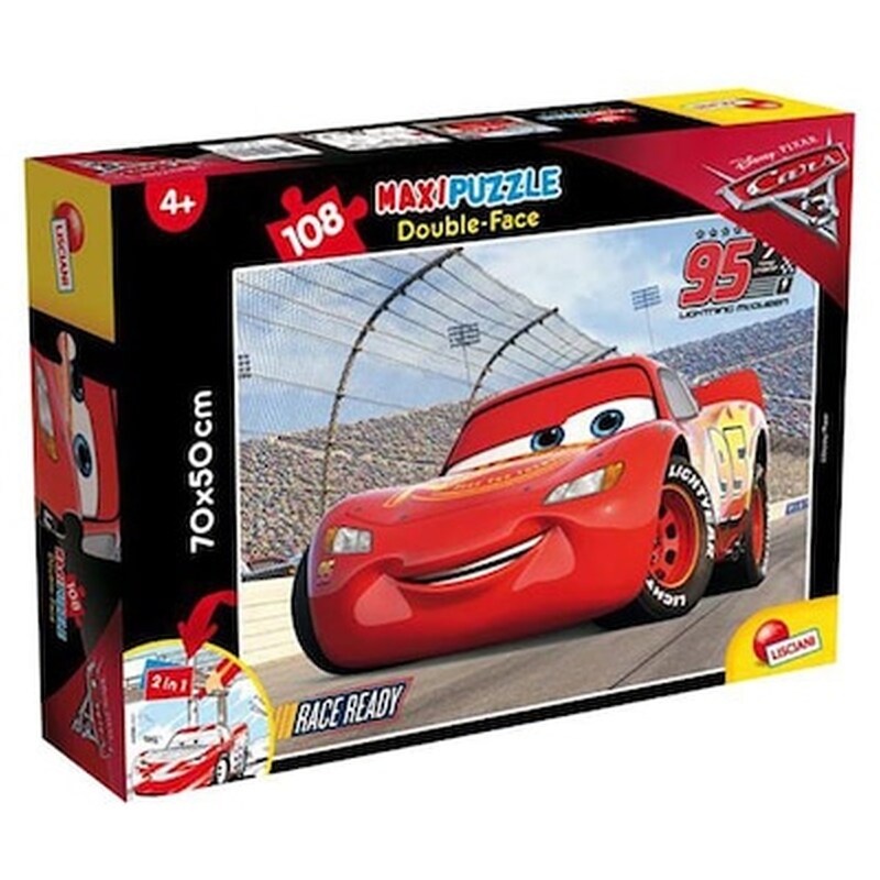 Παζλ Χρωματισμου 2 Οψεων Cars 3 108τεμ 40x28cm Lisciani