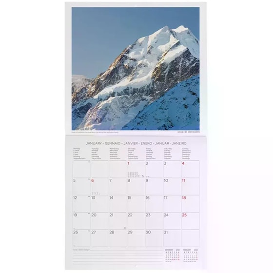 Ημερολόγιο Τοίχου Legami 2026 Mountains 30x29cm image 1