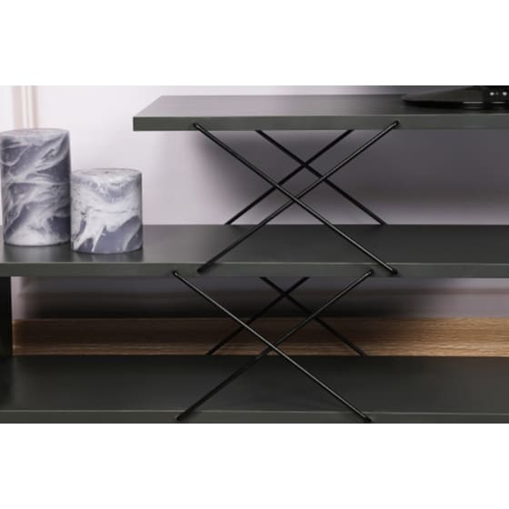 Έπιπλο Τηλεόρασης 24Mall Zano από Μοριοσανίδα 120x30x40 cm - Ανθρακί image 4