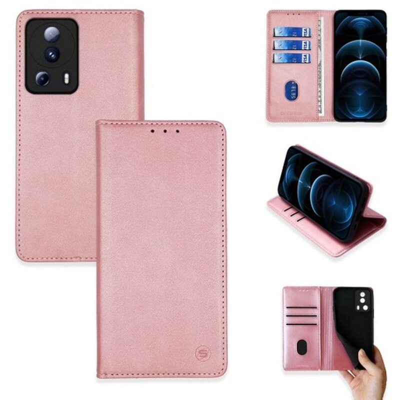 SONIQUE Θήκη Xiaomi 13 Lite - Vintage Magnet Book Sonique - Ροζ Χρυσό