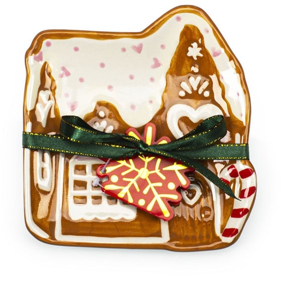 Δίσκος Κεραμικός Tri-Coastal Gingerbread House image 0
