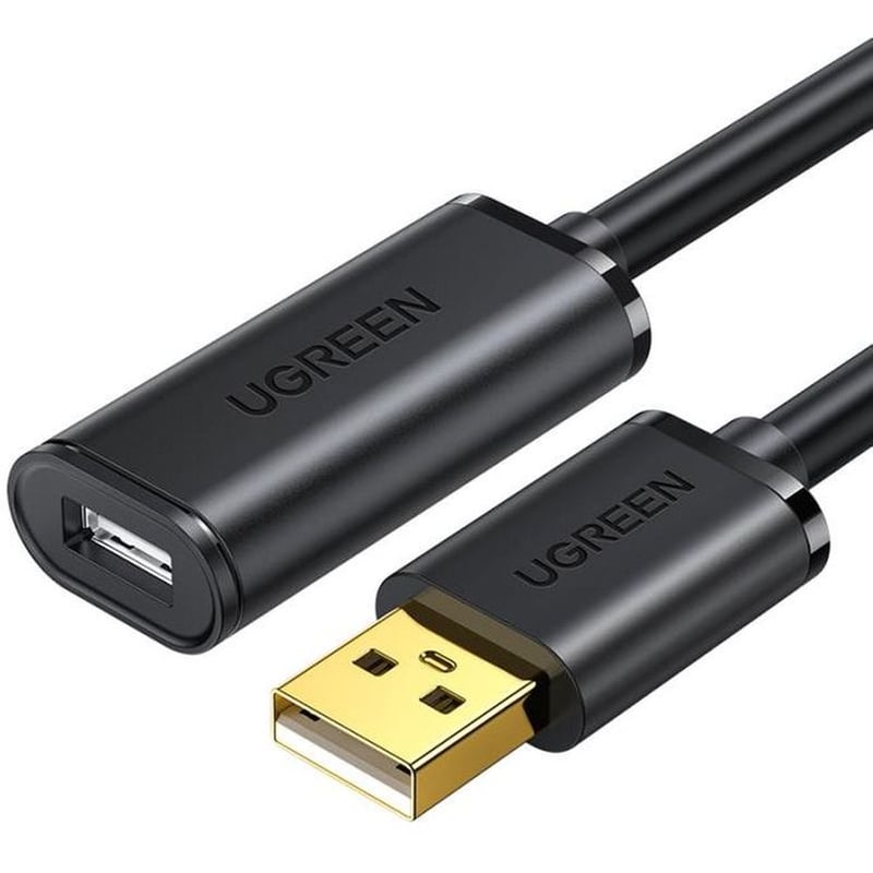 Ugreen USB 20 Cable USB-A Male - USB-A Female 5m (10319) - Μαύρο