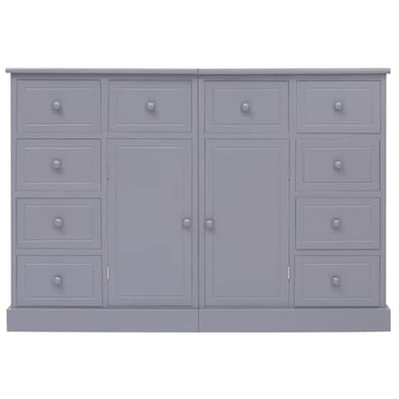 Vidaxl Μπουφές Με 10 Συρτάρια Γκρι 113 X 30 X 79 Εκ. Ξύλινος image 4