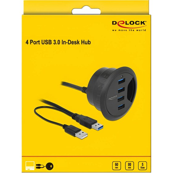 DeLock 62868 USB Hub 4-Port USB 3.0 συμβατό με USB-A image 5