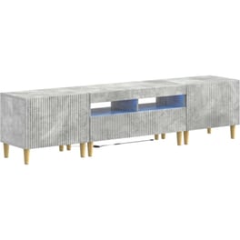 Έπιπλο Τηλεόρασης VidaXL ARNHEM με LED 3 τμχ 198 x 35 x 43 cm - Γκρι