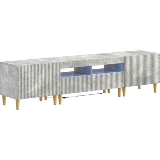 Έπιπλο Τηλεόρασης VidaXL ARNHEM με LED 3 τμχ 198 x 35 x 43 cm - Γκρι image 0