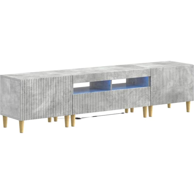 Έπιπλο Τηλεόρασης VidaXL ARNHEM με LED 3 τμχ 198 x 35 x 43 cm - Γκρι