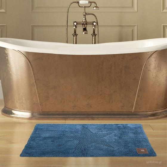 Πατάκι Μπάνιου Greenwich Polo Club 2578 Ορθογώνιο Βαμβακερό 60x90 cm - Μπλε image 1