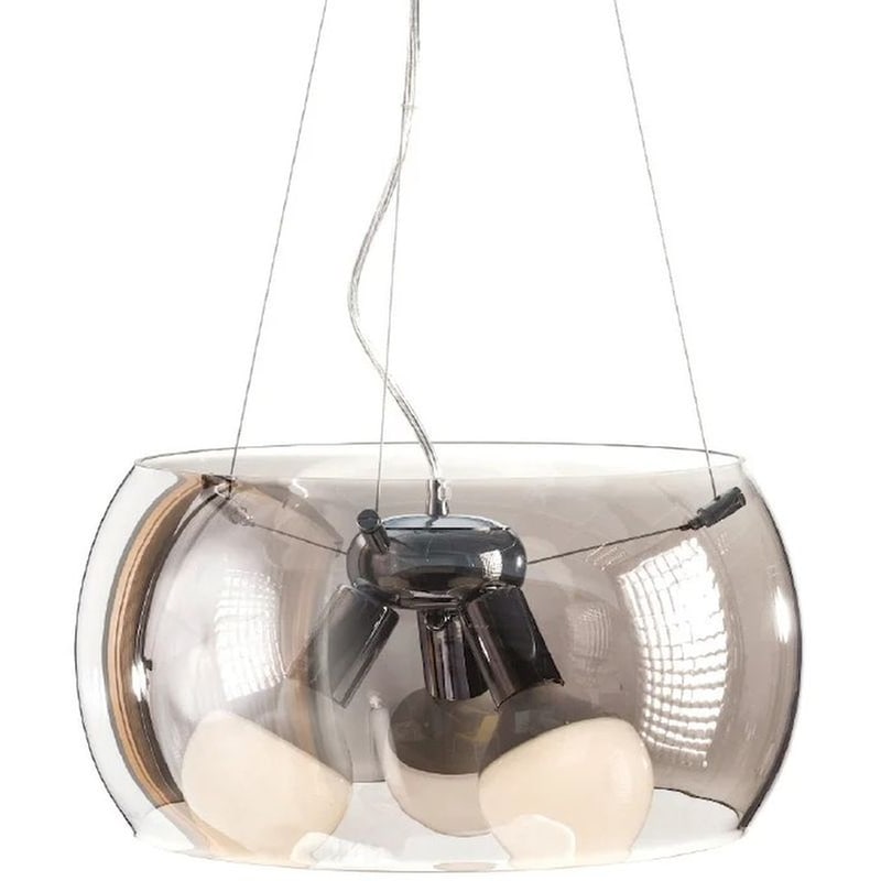 Φωτιστικό Οροφής Τρίφωτο Aca Pontiac Cx1009p40fm Γυάλινο/Μεταλλικό - Ασημί