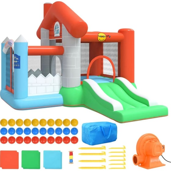 Happy Hop Φουσκωτός Παιδότοπος με Τσουλήθρα από PVC image 2