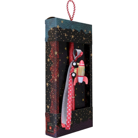 Λαμπάδα Synchronia Πύραυλος Ξύλινος - Κόκκινο image 1