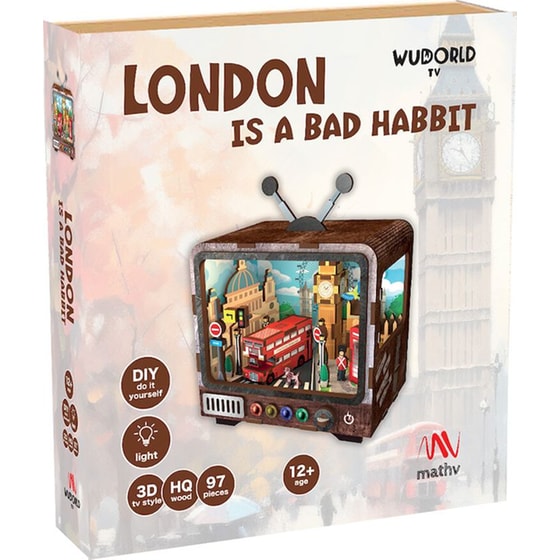 Παζλ 3D Ξύλινο Vintage TV: London Is A Bad Habbit image 0