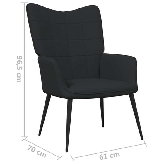 Πολυθρόνα Relax VidaXL από Ύφασμα - Μαύρη image 5