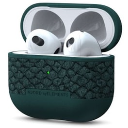 Θήκη AirPods 3 - Njord Salmon SL14092 Leather - Dark Green