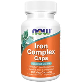 Ειδικό Συμπλήρωμα Διατροφής Now - Iron Complex - 100 Ταμπλέτες