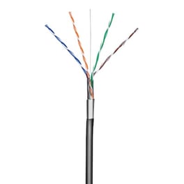 Καλώδιο Goobay F/UTP Cat.5e Cable 100m Μαύρο