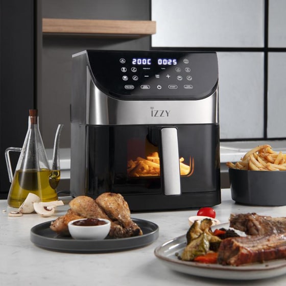 IZZY IZ-8217 με Αποσπώμενο Κάδο 1700 W 6 L Inox Φριτέζα Αέρος image 4