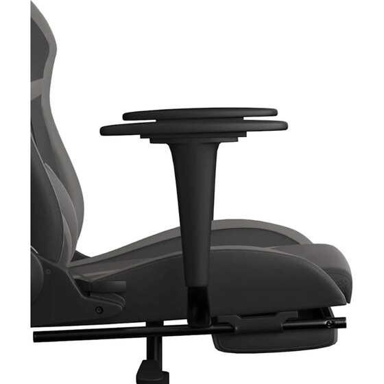 Καρέκλα Gaming VIDAXL 345438 με Υποπόδιο από Τεχνητό Δέρμα - Μαύρο image 8