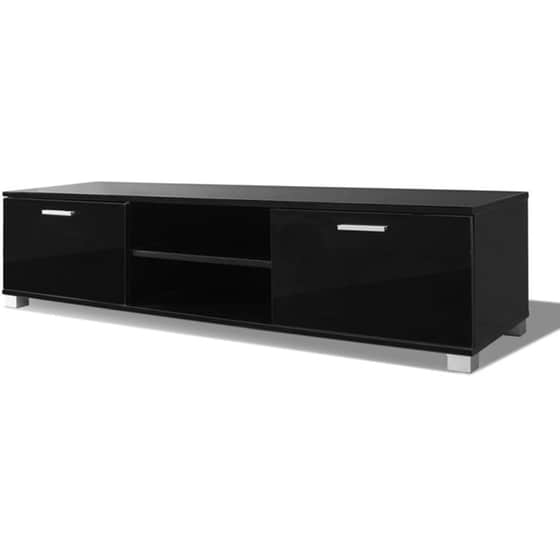 Έπιπλο Τηλεόρασης VidaXL Επεξεργασμένο Ξύλο MDF 140x34.7x40.3 cm  - Μαύρο image 0