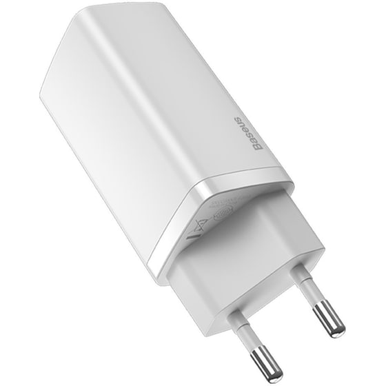 Φορτιστής Πρίζας Baseus GaN2 Lite 2 port Usb-C,Usb 65W - White image 1