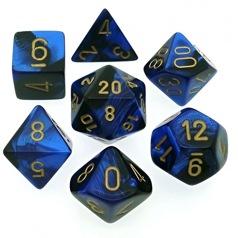 CHESSEX Chessex Gemini - Black-blue/Gold CHESSEX