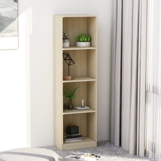 Βιβλιοθήκη VidaXL από Μοριοσανίδα 40x24x142 cm - Μπεζ/Sonoma image 2