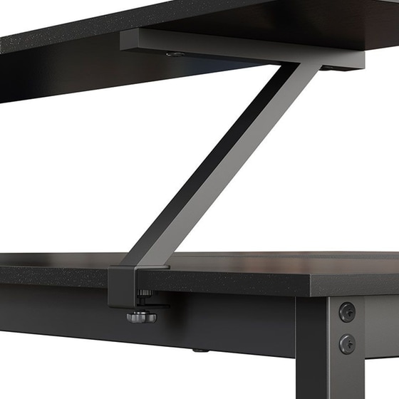 Γραφείο Γωνιακό Vasagle από Μοριοσανίδα 140x130x76cm - Μαύρο image 6