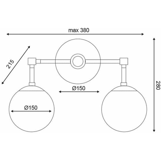 Φωτιστικό Τοίχου Aca Thetis V360502w Brass από Μέταλλο/Γυαλί - Μπρονζέ/Λευκό image 3