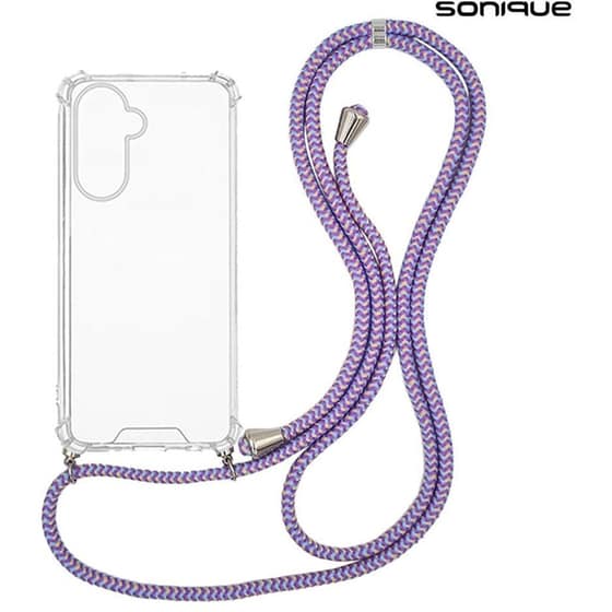 Θήκη Samsung Galaxy A36 5G - Sonique Armor Clear με Κορδόνι - Rainbow Λιλά image 0